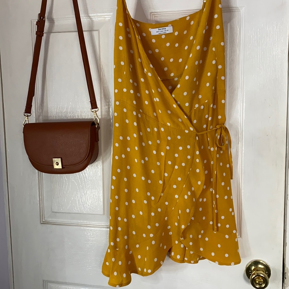 Yellow polka dot dress